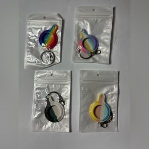 Colorful Air Tag cover Keychain Set of 4